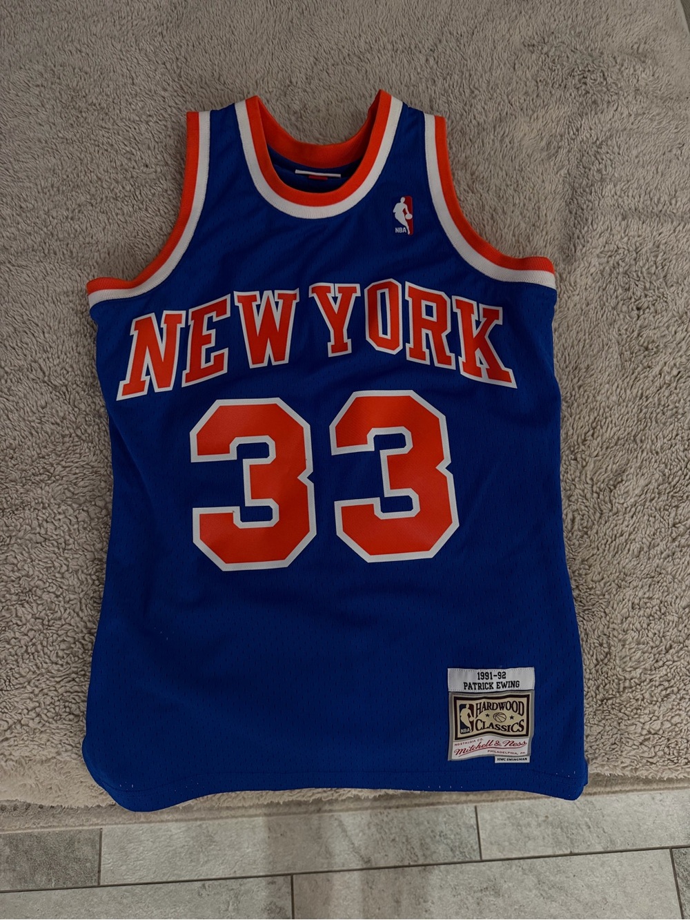 Mitchell & Ness Royal Blue Jersey with Orange and White Trim